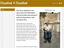 Tablet Screenshot of disabled4disabled.co.uk